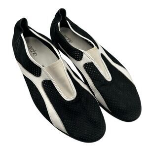 Arche Casual Slip On Comfort Shoes Black White Size 11 USA / 9 EU Leather